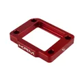 SPACER OF REED VALVE/INTAKE 50CC GEARED MOTORCYCLE KRM PRO RIDE V2 FOR MINARELLI 50 AM6 THICKNESS 10 mm ALUMINIUM CNC RED