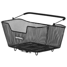 REAR BASKET STEEL NID ABEILLE BASIL BASE MEDIUM BLACK FOR MOUNTING KIT SYSTEM MIK IDEAL FOR E-BIKE/E-BIKE (L43XL30XH23CM)