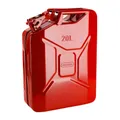 JERRYCAN/BIDON ESSENCE/CARBURANT PRESSOL METAL ROUGE 20L (HOMOLOGUE TUV/EN)