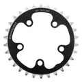 ROAD CHAINRING 5-BOLT DIA. 74 STRONGLIGHT 30T TRIPLE BLACK ALUMINIUM 7075 9/10-SPEED