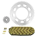 KIT CHAINE ADAPTABLE DERBI 125 SENDA DRD SM 2009>2014 428 14x50 (DIAM COURONNE 105/125/8.5) (DEMULTIPLICATION ORIGINE) -AFAM