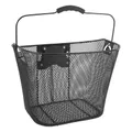 FRONT BASKET STEEL NID ABEILLE NEWTON FOR E-BIKE CENTRE DISTANCE 78 mm BLACK MOUNTING KIT RAPIDE CLIPS RPD 31,8 mm 19L (LG35XL25XH25)