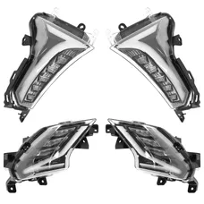 CLIGNOTANT ET FEUX AR MAXISCOOTER ADAPTABLE YAMAHA 530 TMAX 2017>2019 TRANSPARENT AV/AR DROIT ET GAUCHE A LEDS (HOMOLOGUE CE) -P2R
