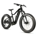 ELECTRIC BICYCLE/E-BIKE MTB FAT BIKE 26 LEADER FOX BRAGA UNISEX BLACK 9-SPEED MID-DRIVE MOTOR BAFANG M510 36-SPEED 95NM BATTERY 23,2AH (20'' - H50,8 cm - SIZE L - FOR ADULT OF 178 cm TO 185 cm)