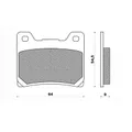 BRAKE PAD SET NEWFREN FOR YAMAHA 850 TDM 1991>2001, 900 XJS DIVERSION 1995>2003, 1100 BULLDOG 2002>2006, 1200 V-MAX 1991>2003 (L 64 mm - H 54.5 mm - P 9 mm) (FD0068TS) (TOURING SINTERED METAL)