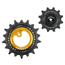 DERAILLEUR JOCKEY WHEEL AOPW TRIPEAK 12-18 TEETH CERAMIC 12X2-SPEED SHIMANO DURA-ACE R9200 OR (SET OF 2) (WARRANTY 4 YEARS)
