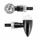 CLIGNOTANT MOTO AVOC MINI SETO 4 LEDS SMD ORANGE BASE ALU TRANSPARENT/NOIR (L 43mm / H 20mm / L 35mm) (HOMOLOGUE CE) (PAIRE)