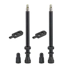 TUBELESS VALVE PRESTA HUTCHINSON 80 mm VALVE CORE REMOVABLE (SOLD AS A PAIR CARDED)