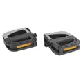 PEDAL CARGO/E-BIKE BEARING TO BILLE NEWTON CORPS AND CAGE RESIN BLACK/GREY WITH GRIP 9/16" REFLECTEUR (PAIR) 102X110.9X33MM