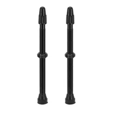 TUBELESS VALVE PRESTA VITTORIA 80 mm ALUMINIUM BLACK VALVE CORE REMOVABLE (SOLD AS A PAIR CARDED)