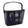FRONT BASKET PLASTIC BLACK WITH ANSE MOUNTING KIT 60 mm SYSTEM CLIPS (AVECADAPTATEUR 22/26/32) - WEIGHT MAX 5 kg