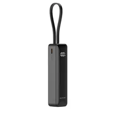 BATTERIE EXTERNE POWER BANK RIXUS 5000 mAh 5V NOIR AVEC INDICATEUR DE BATTERIE, SANGLE DE TRANSPORT COMPATIBLE USB-C / USB-A -RXPB03