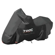 PROTECTIVE COVER MOTORCYCLE TAAC SUPER HYDROSCUD OXFORD 300D POLYESTER WATERPROOF/WATERPROOF 5000 mm SIZE XL BLACK (222X90X136CM) (STRAP ANTI-FLOATING/EYELET LOCK)