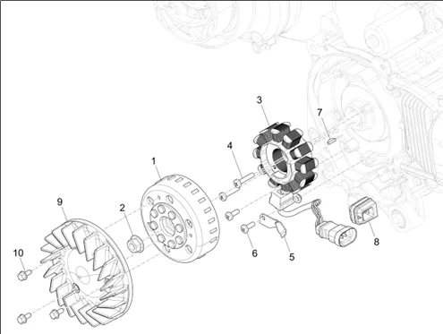 Volant magnetique