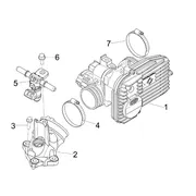 Corps papillon - Injecteur - Raccord d'admission 