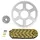 KIT CHAINE ADAPTABLE SUZUKI 125 DR S 1985>1994 428 16x53 (DIAM COURONNE 64/84/8.5) (DEMULTIPLICATION ORIGINE) -AFAM