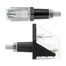 CLIGNOTANT UNIVERSEL REPLAY WING 3 LEDS BASE ABS TRANSPARENT NOIR MAT (L 62mm / H 20mm / L 52mm) ) (PAIRE)
