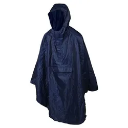 PONCHO / CAPE ANTI PLUIE ADULTE P2R S/M BLEU MARINE WATERPROOF AVEC CAPUCHE - TAILLE 1.60 à 1.78m