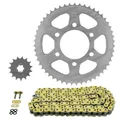 KIT CHAINE ADAPTABLE HYOSUNG 125 S GV AQUILA BOBBER 2019>2020 428 15x51 (DIAM COURONNE 74/100/10.5) (DEMULTIPLICATION ORIGINE) -AFAM