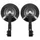 REAR-VIEW MIRROR MOTORCYCLE AVOC HANDLEBAR END ROUND ANTI EBLOUISSEMENT ALUMINIUM BLACK DIAMETER 13 AND 17 mm (PAIR)