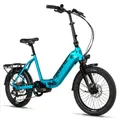 ELECTRIC BICYCLE/E-BIKE PLIANT CITY 20 LEADER FOX URBY 2026 UNISEX BLUE CLAIR 8-SPEED MID-DRIVE MOTOR BAFANG M420 36-SPEED 80NM BATTERY 16AH