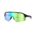 LUNETTES VELO ADULTE POVEC C1 MONTURE NOIR MAT VERRES VERT REVO ELECTROCHROMIQUES TACTILE 2 MODES INSTANTANES LUMINEUX/OBSCURE (VERRE CAT 2-3) -AUTONOMIE JUSQU'A 28 JOURS/IP65