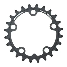 ROAD CHAINRING 5-BOLT DIA. 74 STRONGLIGHT 24T TRIPLE BLACK ALUMINIUM 7075 9/10-SPEED