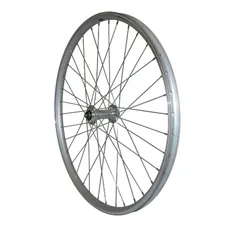 MTB WHEEL BRAKE SHOE LOCKING 24" ER10 FRONT SILVER HUB ALUMINIUM RIM 19C