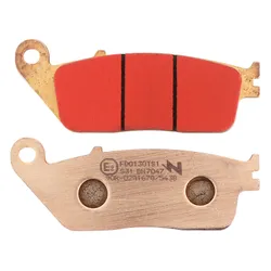 PLAQUETTE DE FREIN NEWFREN POUR HONDA 500 CB F 2013>, 500 CBR R 2013>, 650 CBR F 2014> / YAMAHA 125 VP X-CITY 2008>2013 AV (L 102mm - H 39mm - P 9.8mm) (FD0130TS) (TOURING METAL FRITTE)