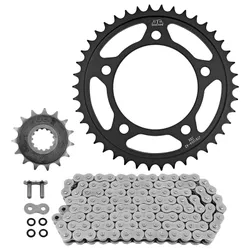KIT CHAINE ADAPTABLE HONDA 650 CB F, CBR F 2014>2018, 650 CB R, CBR R 2019> 525 15x42 (DIAM COURONNE 112/138/12.5) (DEMULTIPLICATION ORIGINE) -JT SPROCKETS
