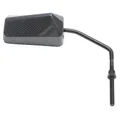 REAR-VIEW MIRROR SCOOTER REPLAY F1 DIAMETER 8 REVERSIBLE CARBON (X1) -ROD LONG BLACK- ** (SUPPLIED WITH ADAPTER DIAMETER 8 mm LEFT-HAND THREAD)