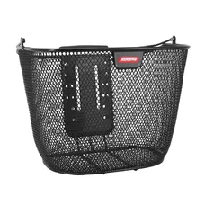 FRONT BASKET STEEL NID ABEILLE KLICKFIX 18L BLACK WITH ANSE MOUNTING KIT ON HANDLEBAR (36X28X27CM) WITH PLATINE PLASTIC (SUPPLIED WITHOUT MOUNTING KIT)