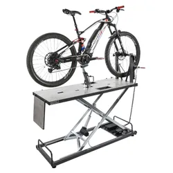 TABLE / PONT ELEVATEUR / PIED REPARATION VELO OFFICINE PAROLIN AGILIS POWER ELECTRIQUE AVEC UTILISATION BATTERIE (livre sans le support guidon ref 149840) IDEAL POUR VAE, FAT BIKE ... -GIST