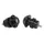 DIABOLO MOTO M6 ALU CNC TETE FRAISEE NOIR (PAIRE) -AVOC