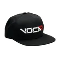 CAP VOCA TYPE SNAPBACK BLACK (LOGO WHITE AND RED)