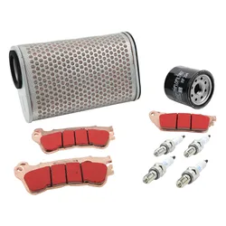 KIT ENTRETIEN MOTO ADAPTABLE HONDA 1000 CB R 2008>2017 PLAQUETTE METAL FRITTE (PACK 9 PIECES) -SELECTION P2R PREMIUM