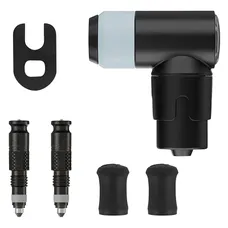 ADAPTER TUBELESS VALVE PRESTA VERS SCHWALBE CLIK VALVE VALVE CORE REMOVABLE + HEAD OF PUMP (SOLD AS A PAIR CARDED)