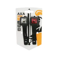 ECLAIRAGE VELO A PILE KIT AXA NITELINE LEDS NOIR, AVEC PILES CR2032 AUTONOMIE + 50 HEURES (VU A 150m)