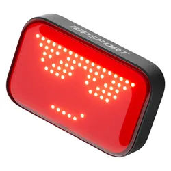 ECLAIRAGE VELO USB ARRIERE LED iGPSPORT ET6 EMOJI EVOLUTIF, CLIGNOTANT INTELLIGENT - CONNEXION DIRECTE AU BSC200S/BSC300/T/IGS630S/IGS800/BiNavi (VISIBLE A 1,2 KM) -BLUETOOTH- AUTONOMIE 30 HEURES