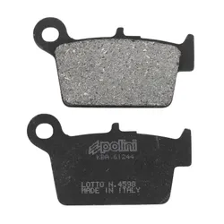 PLAQUETTE DE FREIN POLINI POUR BETA 50 RR ENDURO AR, 50 MOTARD ALU AM6 AR (L 66mm - H 37mm - P 7.6mm) (174.0125) (ORIGINAL)