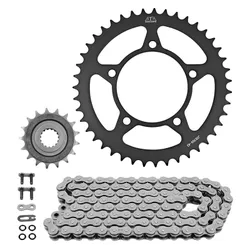 KIT CHAINE ADAPTABLE APRILIA 660 RS 660 2020>, TUONO 660 2020> 520 17x43 (DIAM COURONNE 100/120/10.5) (DEMULTIPLICATION ORIGINE) -JT SPROCKETS/DID