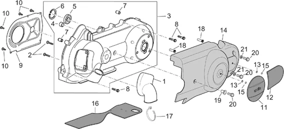 Couvercle variateur