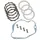 ADAPTABLE 50CC GEARED MOTORCYCLE CLUTCH PLATE MINARELLI 50 AM6/BETA 50 RR/MBK 50 X-POWER/YAMAHA 50 TZR/PEUGEOT 50 XPS/RIEJU 50 RS, SMX/GENERIC 50 TRIGGER (KIT COMPLETE) -P2R