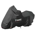 PROTECTIVE COVER MOTORCYCLE TAAC SUPER HYDROSCUD OXFORD 300D POLYESTER WATERPROOF/WATERPROOF 5000 mm SIZE XL BLACK (222X90X136CM) (STRAP ANTI-FLOATING/EYELET LOCK)