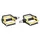 PEDAL MTB/BMX NEWTON ALUMINIUM BLACK/OR 9/16" TO BEARING WATERPROOF WITH PICOTS SILVER (PAIR)