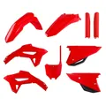 CARROSSERIE/CARENAGE MOTO MX HONDA 250 CRF R 2022>2024, 450 CRF R 2021>2024 ROUGE HONDA (COULEUR OEM) (KIT PLASTIQUES 9 PIECES) -POLISPORT