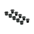 CHAINRING BOLT SET TA ALUMINIUM BLACK COMPATIBLE DOUBLE PLATEAUX 5 ARMS (SET OF 5) - CHAINRING BOLT AND NUT
