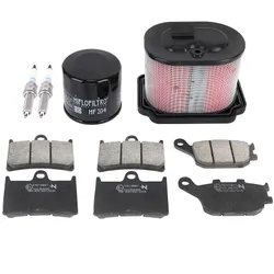 KIT ENTRETIEN MOTO ADAPTABLE YAMAHA 700 MT-07 2014>2019, TRACER 2016>, XSR 2016>2024 PLAQUETTE ORGANIQUE (PACK 7 PIECES) -SELECTION P2R PREMIUM