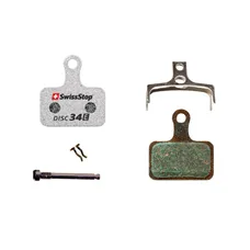 DISC BRAKE PAD SET ROAD SHIMANO DURA-ACE R9170, ULTEGRA R8070, TIAGRA R4770, RS805, RS505, RS405, RS305 (SWISSSTOP ORGANIC - DISC 34E) (PAIR CARDED) - COMPATIBLE E-BIKE