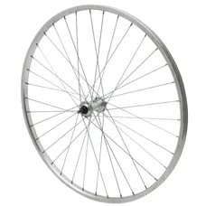 CITY WHEEL BRAKE SHOE 650X30A (26X1 3/8) FRONT RIM AND HUB ALUMINIUM AXLE PLEIN (35-590) (SOLD WITH NUT 9X100) RIM 21C